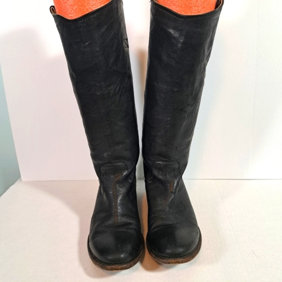 Frye 77207 Carson Tab Tall Western Boots Black SZ 6B - Picture 2 of 15